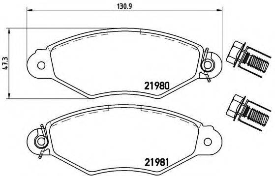 BREMBO P61098 Комплект гальмівних колодок, дискове гальмо