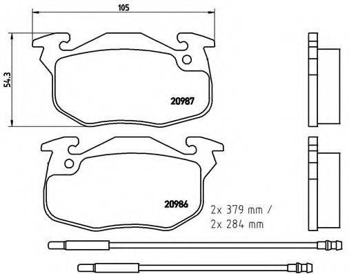 BREMBO P61099 Комплект гальмівних колодок, дискове гальмо