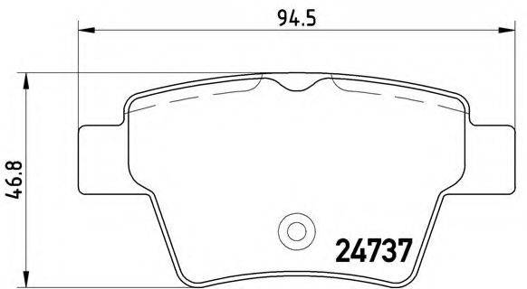 BREMBO P61100 Комплект гальмівних колодок, дискове гальмо