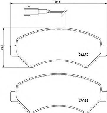 BREMBO P61118 Комплект гальмівних колодок, дискове гальмо