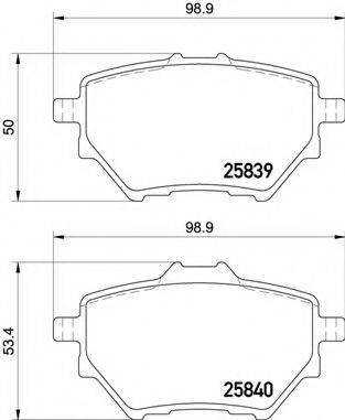 BREMBO P61122 Комплект гальмівних колодок, дискове гальмо