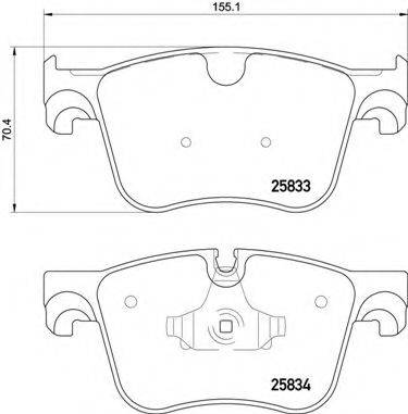 BREMBO P61123 Комплект гальмівних колодок, дискове гальмо