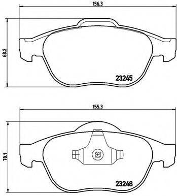 BREMBO P68032 Комплект гальмівних колодок, дискове гальмо