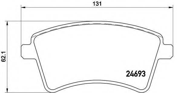 BREMBO P68044 Комплект гальмівних колодок, дискове гальмо