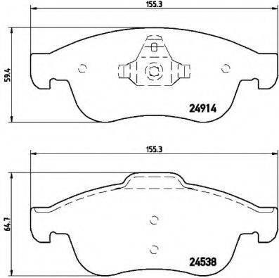 BREMBO P68050 Комплект гальмівних колодок, дискове гальмо