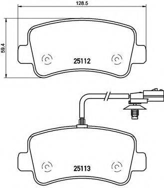 BREMBO P68063 Комплект гальмівних колодок, дискове гальмо