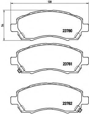 BREMBO P78009 Комплект гальмівних колодок, дискове гальмо