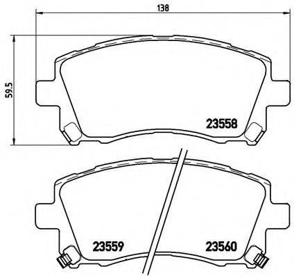 BREMBO P78010 Комплект гальмівних колодок, дискове гальмо