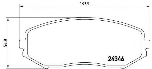 BREMBO P79018 Комплект гальмівних колодок, дискове гальмо