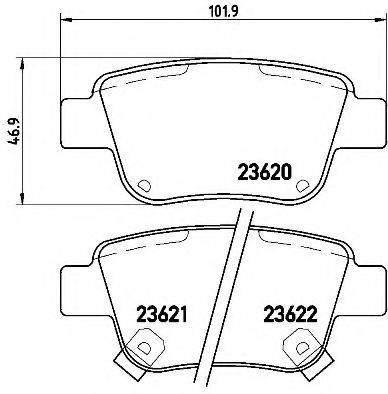 BREMBO P83047 Комплект гальмівних колодок, дискове гальмо