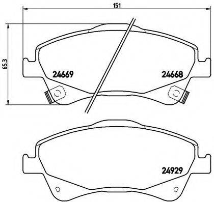 BREMBO P83109 Комплект гальмівних колодок, дискове гальмо