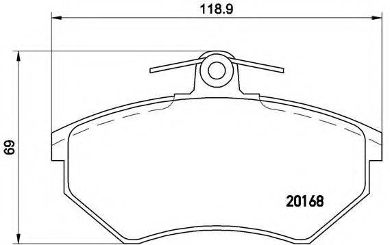 BREMBO P85015 Комплект гальмівних колодок, дискове гальмо