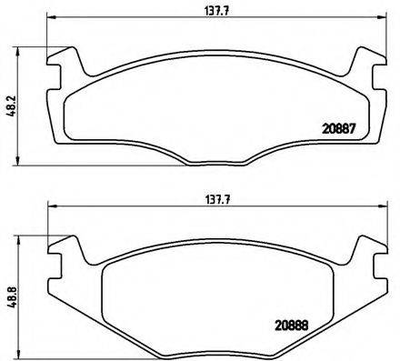 BREMBO P85024 Комплект гальмівних колодок, дискове гальмо