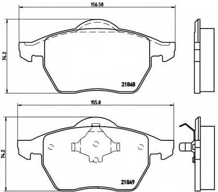 BREMBO P85039 Комплект гальмівних колодок, дискове гальмо