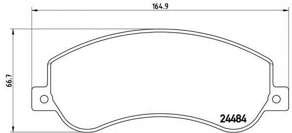 BREMBO P85115 Комплект гальмівних колодок, дискове гальмо