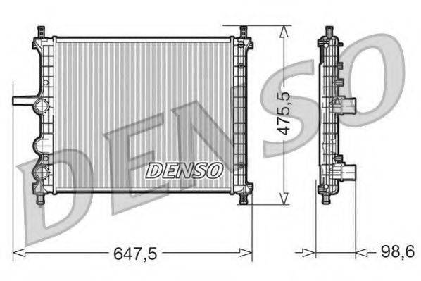 DENSO DRM09038 Радіатор, охолодження двигуна