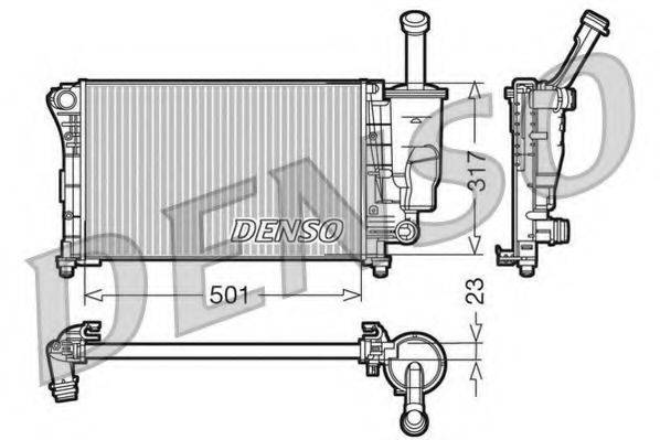 DENSO DRM09086 Радіатор, охолодження двигуна