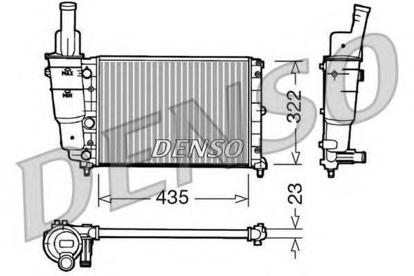 DENSO DRM09095 Радіатор, охолодження двигуна