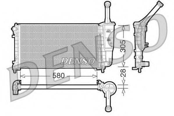 DENSO DRM09106 Радіатор, охолодження двигуна