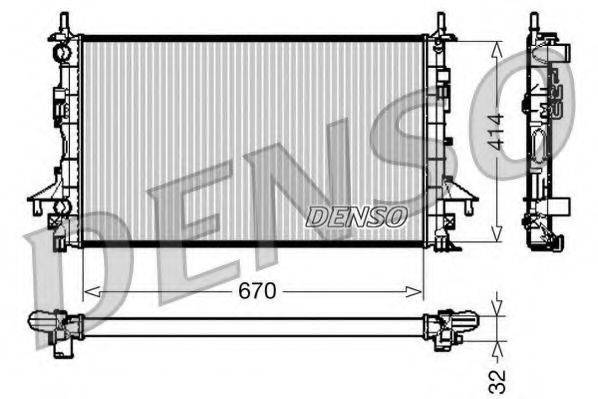 DENSO DRM23084 Радіатор, охолодження двигуна