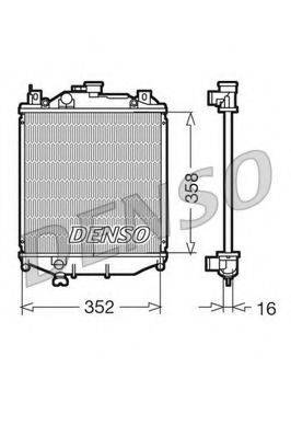 DENSO DRM47005 Радіатор, охолодження двигуна