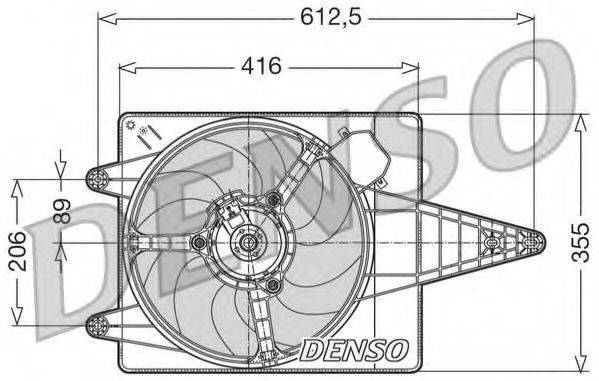 DENSO DER01004 Вентилятор, охолодження двигуна