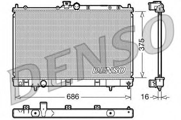 DENSO DRM45025 Радіатор, охолодження двигуна