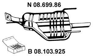 EBERSPACHER 0869986 Глушник вихлопних газів кінцевий