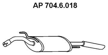 EBERSPACHER 7046018 Глушник вихлопних газів кінцевий