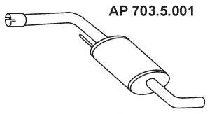 EBERSPACHER 7035001 Середній глушник вихлопних газів