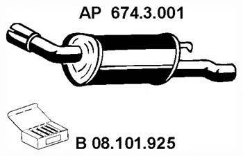 EBERSPACHER 6743001 Глушник вихлопних газів кінцевий