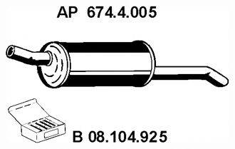 EBERSPACHER 6744005 Глушник вихлопних газів кінцевий