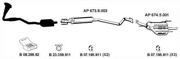 EBERSPACHER AP2279 Система випуску ОГ