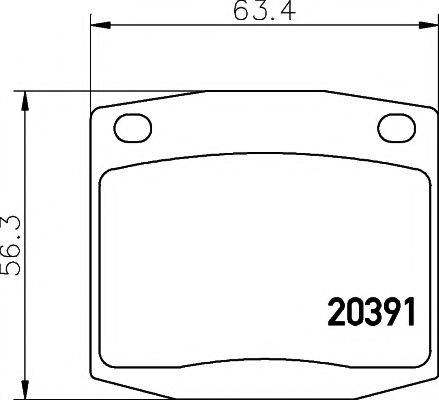 MINTEX MDB1097 Комплект гальмівних колодок, дискове гальмо