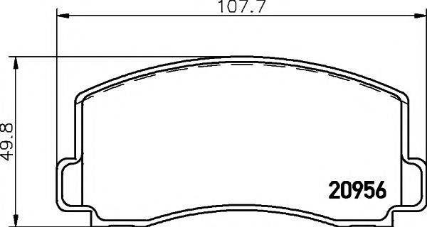 MINTEX MDB1216 Комплект гальмівних колодок, дискове гальмо