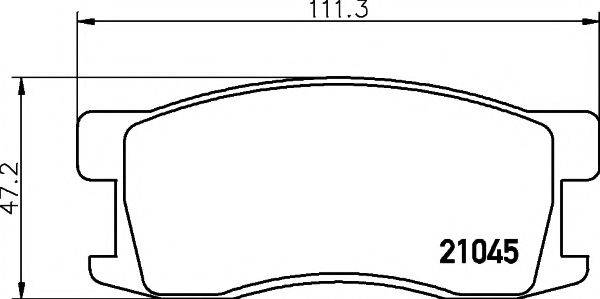 MINTEX MDB2454 Комплект гальмівних колодок, дискове гальмо