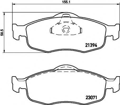 MINTEX MDB1620 Комплект гальмівних колодок, дискове гальмо