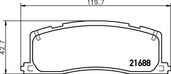 MINTEX MDB1547 Комплект гальмівних колодок, дискове гальмо