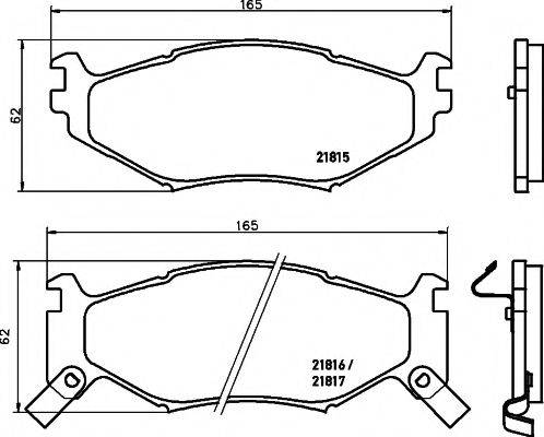 MINTEX MDB1718 Комплект гальмівних колодок, дискове гальмо