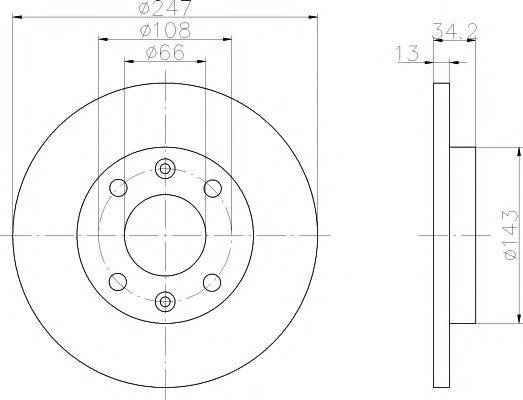 MINTEX MDC1010 гальмівний диск