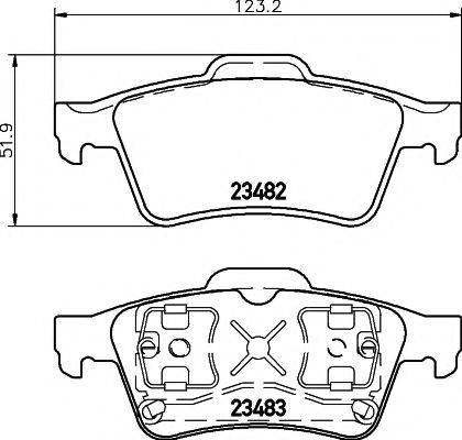 MINTEX MDB2281 Комплект гальмівних колодок, дискове гальмо