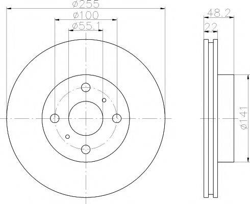 MINTEX MDC1016 гальмівний диск