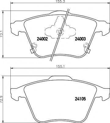 MINTEX MDB2768 Комплект гальмівних колодок, дискове гальмо