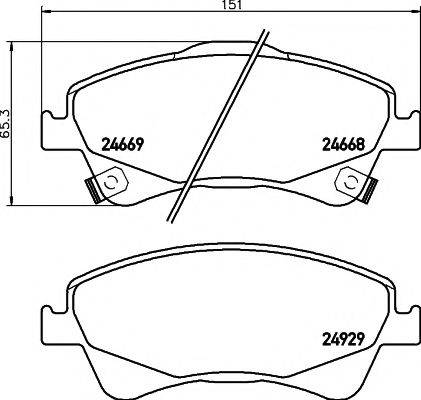 MINTEX MDB3053 Комплект гальмівних колодок, дискове гальмо