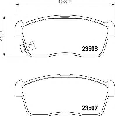 MINTEX MDB3072 Комплект гальмівних колодок, дискове гальмо