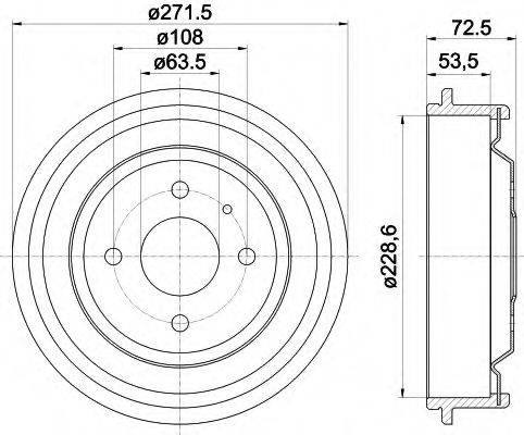 MINTEX MBD038 Гальмівний барабан