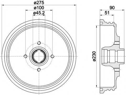 MINTEX MBD237 Гальмівний барабан