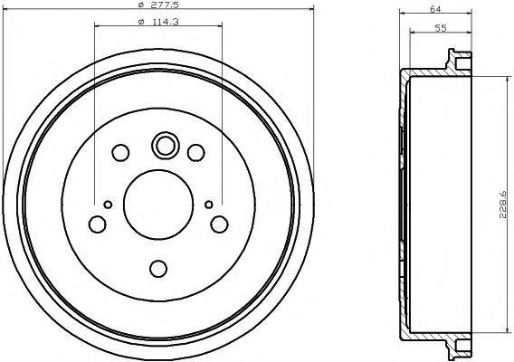 MINTEX MBD154 Гальмівний барабан