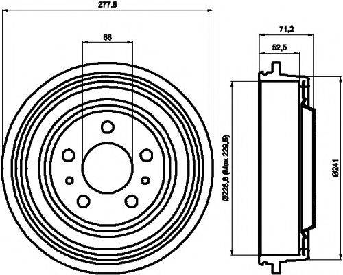 MINTEX MBD263 Гальмівний барабан