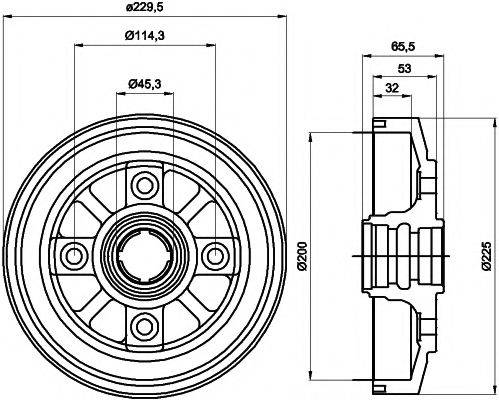 MINTEX MBD228 Гальмівний барабан